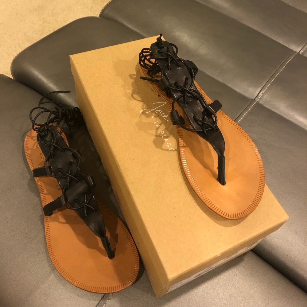 Joie black leather gladiator sandals